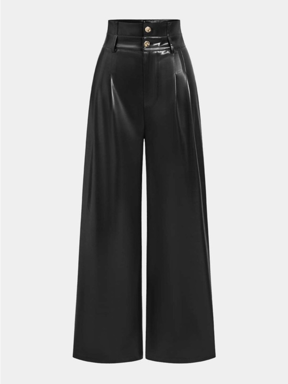 Micas Faux Leather High Waist Trousers S CC18-1